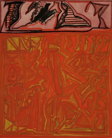 RICCARDO LICATA 1929 Senza titolo, 1972 Olio su tela, cm. 48 x 38 Firmato e...