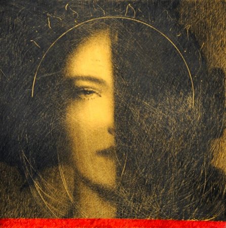 OMAR GALLIANI 1954 Disegno , 1997 Matita e pastello su tavola, cm. 30 x 30...