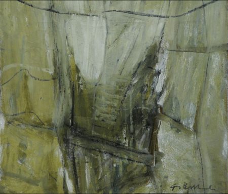 GIORGIO BELLANDI 1930 - 1976 Senza titolo, 1960 Olio su tela, cm. 45 x 52,5...