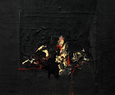 PIERO RUGGERI 1930 - 2009 Pittura , anni 60 Olio su tavola, cm. 25 x 30,5...