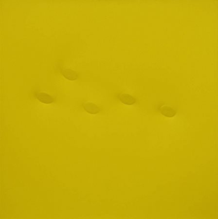 TURI SIMETI 1929 Cinque ovali gialli , 2003 Acrilico su tela sagomata, cm. 80...