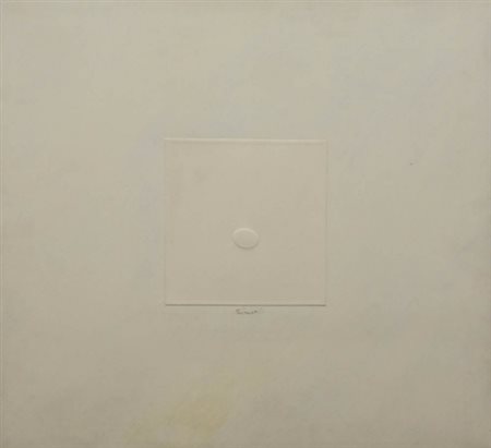 TURI SIMETI 1929 Rilievo quadrato , anni 60 Pittura, collage e rilievo su...