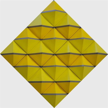 HANS JORG GLATTFELDER 1939 PYR 56 , 1968 Rilievi con piramidi, cm. 40 x 40 x...