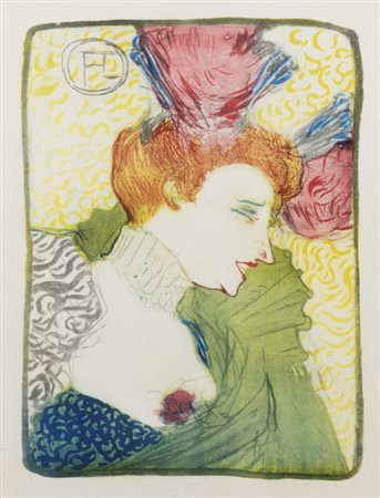 HENRY DE TOULOUSE.LAUTREC<BR>F 1864 - 1901<BR>"Femme"