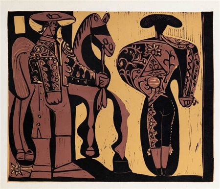 PICASSO PABLO (D'après)<BR>E 1881 - 1973 F<BR>"Torero e Picador"