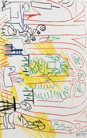 PICASSO PABLO (D'après)<BR>E 1881 - 1973 F<BR>"Composizione" 19/11/'55