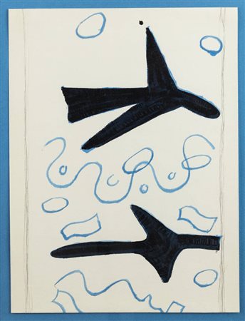 GEORGES BRAQUE<BR>F 1882 - 1963<BR>"Oiseaux" 1961