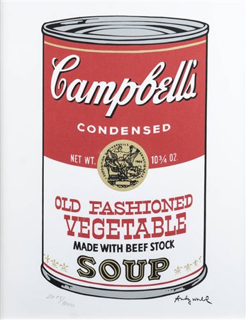 ANDY WARHOL<BR>USA 1927 - 1987<BR>"Campbell's soup-Old fashioned vegetable"