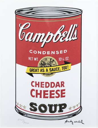 ANDY WARHOL<BR>USA 1927 - 1987<BR>"Campbell's soup- Cheddar cheese"