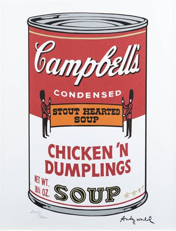 ANDY WARHOL<BR>USA 1927 - 1987<BR>"Campbell's soup - Chicken 'n dumplings"