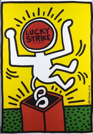 KEITH HARING<BR>Reading 1958 –1990 New York<BR>"Lucky strike"