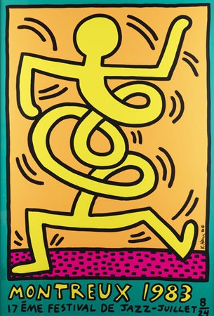 KEITH HARING<BR>Reading 1958 –1990 New York<BR>"Montreux 1983"