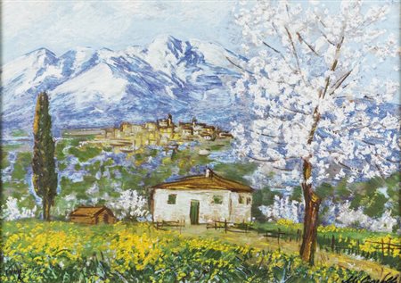 MICHELE CASCELLA<BR>Ortona (CH) 1892 - 1989 Milano<BR>"Paesaggio abruzzese"