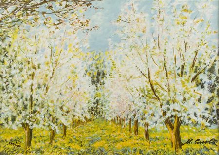 MICHELE CASCELLA<BR>Ortona (CH) 1892 - 1989 Milano<BR>"Aria di primavera"