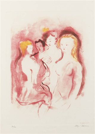 ALIGI SASSU<BR>Milano 1912 - 2000<BR>"Donne in rosso"