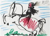 PICASSO PABLO (D'après)<BR>E 1881 - 1973 F<BR>"Cavaliere" 10.3.59