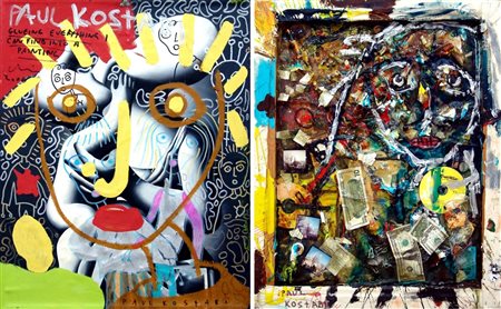 PAUL KOSTABI, Gluting everything I can find into a painting, 2006