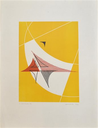 Luigi Veronesi VARIABILE linoleum, cm 40x23, foglio cm 67,5x51; es. 2/23...