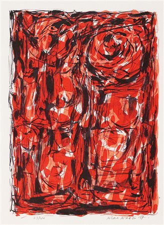 Piero Dorazio SENZA TITOLO serigrafia a colori su carta, cm 58x45; es. 23/40...