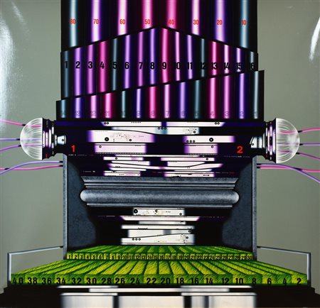 Franco Dellerba SENZA TITOLO acrilico su tela, cm 130x130 sul retro: firma e...