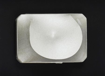 Giuseppe Amadio ESTROFLESSIONE tela estroflessa, cm 9x14 sul retro: firma e...