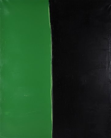 Giancarlo Cerri SEQUENZA VERTICALE N. 45 olio su tela, cm 100x80 sul retro:...