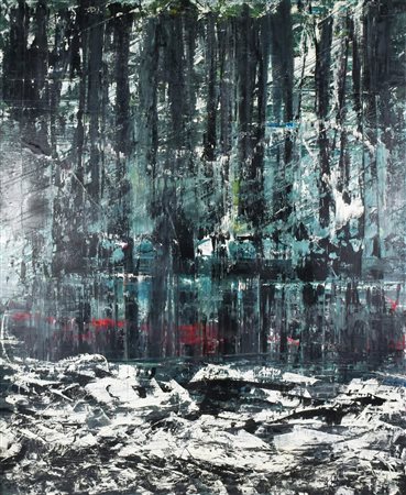 Andrea Stella SENZA TITOLO olio su tela, cm 120x100 sul retro: firma