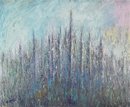 Francesco Grassi MILANO olio su cartone, cm 55x66 firma sul retro: firma e...