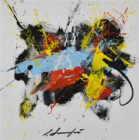 Silvio Formichetti SENZA TITOLO acrilico su tela, cm 20x20 firma sul retro:...