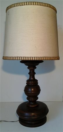 LAMPADA DA TAVOLO IN LEGNO TORNITO H.CM.80