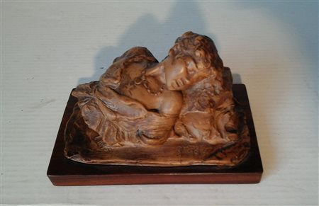 TERRACOTTA FIRMATA L. BARBELLA 1815 CM.19X11 H.CM11