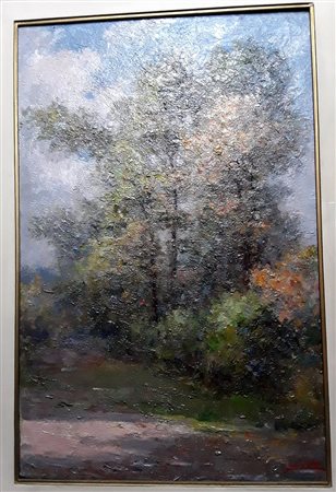 SIDOLI PACIFICO (1868-1963) - PAESAGGIO 1956 - OLIO SU TELA CM.66X42 -...