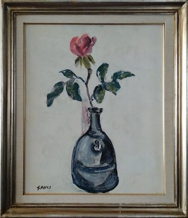 GAULI PIERO (1916-2012) - ROSA 1968 - OLIO SU TELA CM.60X50 - FIRMATO IN...