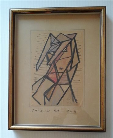 BRIZZI ALDO (1907-1957) - ALL'AMICO BOT 1947 - CHINA SU CARTA CM.29,5X20,5 -...