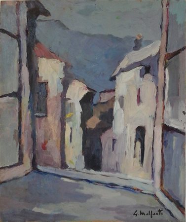 MALFANTI GIACOMO (1907-1998) - DALLA FINESTRA - OLIO SU MASONITE CM.60X50,5 -...