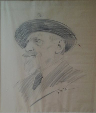 RICCHETTI LUCIANO (1898-1977) - RITRATTO - MATITA E CARBONCINO SU CARTA...