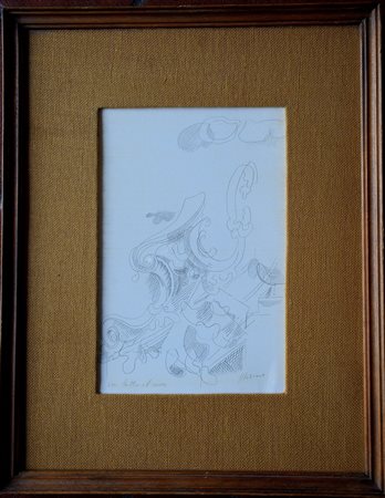 MOSCONI LUDOVICO (1928-1987) - CON TUTTO IL CUORE - MATITA SU CARTA CM.33X22...