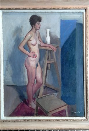 RICCHETTI LUCIANO (1898-1977) - NUDO - OLIO SU TELA CM.70X55 - FIRMATO IN...