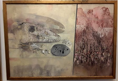 BANCHIERI GIUSEPPE (1927-1994) - RACCONTO D'ESTATE 1972 - OLIO SU TELA...