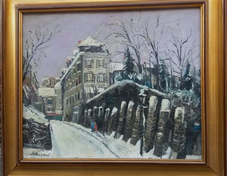 BELLONI SERGE (1925-2005) - SENZA TITOLO ANNI 50' - OLIO SU TELA CM.50X60 -...