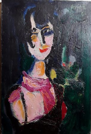 PAJETTA GUIDO (1898-1987) - RITRATTO 1974 - OLIO SU TELA CM.60X40 - FIRMATO...