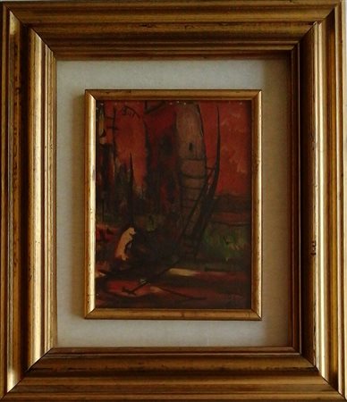 BOT (BARBIERI OSVALDO) (1895-1958) - CASACCE - OLIO SU CARTONE CM.20X15 -...