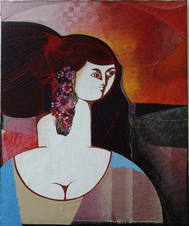 DI CARLO VITTORIO MARIA (1939-2015) - FIGURA - OLIO SU TELA CM.60X50 -...