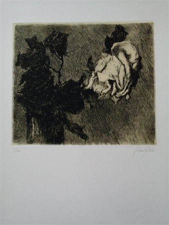 VITALI GIANCARLO (1929-2018) - ROSA BIANCA - ACQUAFORTE CM.50X40 ES.V/XV -...