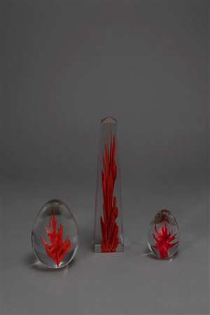 Set composto da tre vetri