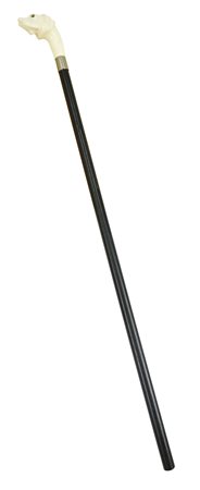 BASTONE con presa a forma di segugio in bachelite h cm 100 Inghilterra, prima...