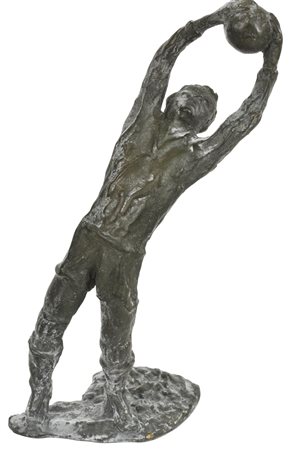 SCULTURA IN BRONZO raffigurante portiere h cm 28 Italia, meta' XIX sec.