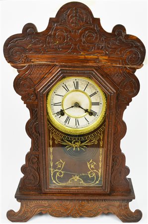 PENDOLA DA TAVOLO in legno, marca Waterbury Clock Co. U.S.A. movimento a...