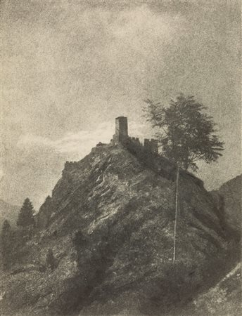 Domenico Riccardo Peretti Griva (1882-1962)  - Il castello di Grassan, years 1930