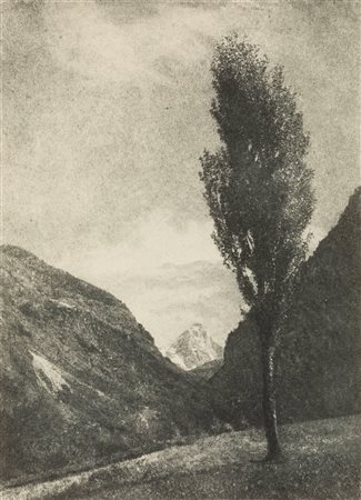 Domenico Riccardo Peretti Griva (1882-1962)  - La prima visione del Cervino dalla Valle, years 1930